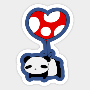 Heart Balloon Panda Sticker